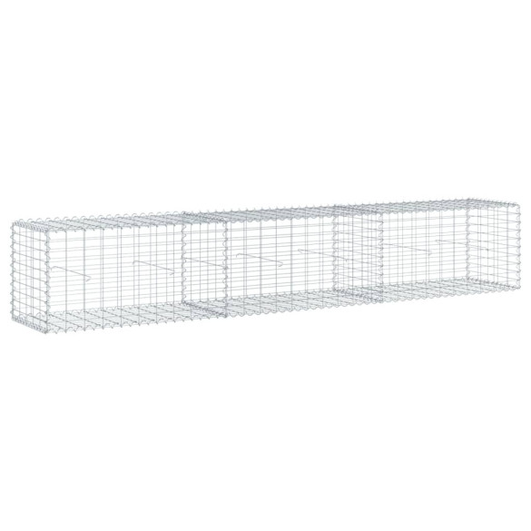 Coș Gabion cu Capac 300x50x50 cm - Fier Galvanizat | Livrare Gratuită