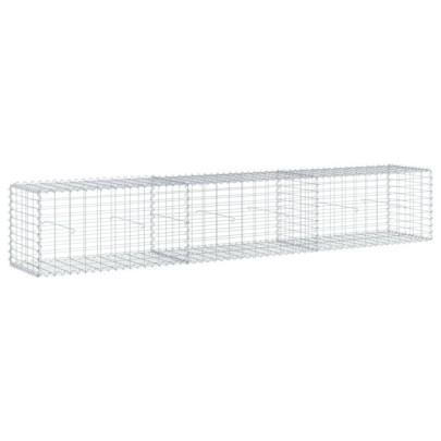 Coș Gabion cu Capac 300x50x50 cm - Fier Galvanizat | Livrare Gratuită