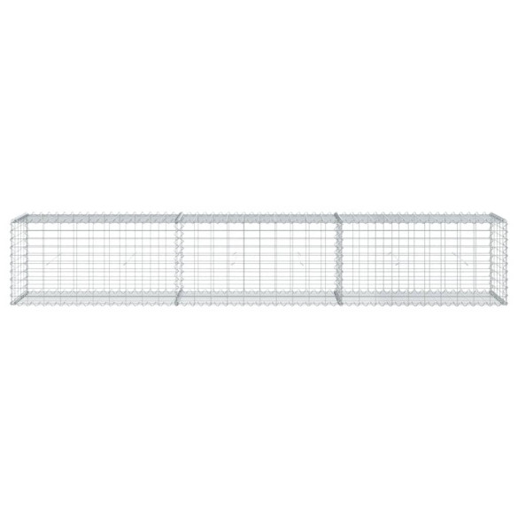 Coș Gabion cu Capac 300x50x50 cm - Fier Galvanizat | Livrare Gratuită