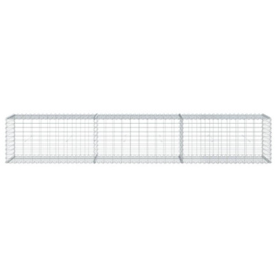 Coș Gabion cu Capac 300x50x50 cm - Fier Galvanizat | Livrare Gratuită