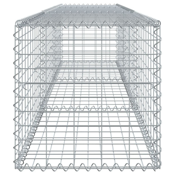 Coș Gabion cu Capac 300x50x50 cm - Fier Galvanizat | Livrare Gratuită
