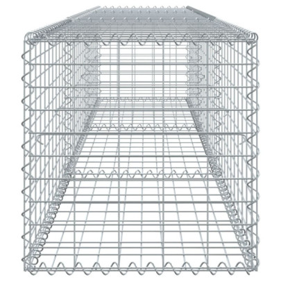Coș Gabion cu Capac 300x50x50 cm - Fier Galvanizat | Livrare Gratuită