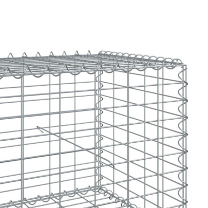 Coș Gabion cu Capac 300x50x50 cm - Fier Galvanizat | Livrare Gratuită