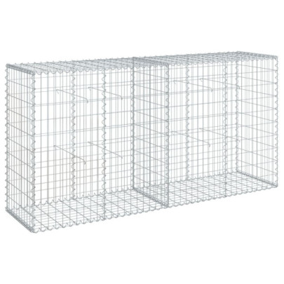 Coș Gabion cu Capac - Fier Galvanizat 200x50x100 cm | Livrare Gratuită