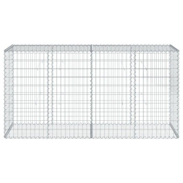 Coș Gabion cu Capac - Fier Galvanizat 200x50x100 cm | Livrare Gratuită