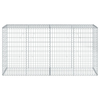 Coș Gabion cu Capac - Fier Galvanizat 200x50x100 cm | Livrare Gratuită
