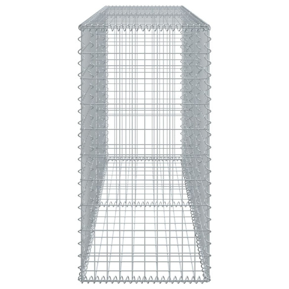 Coș Gabion cu Capac - Fier Galvanizat 200x50x100 cm | Livrare Gratuită
