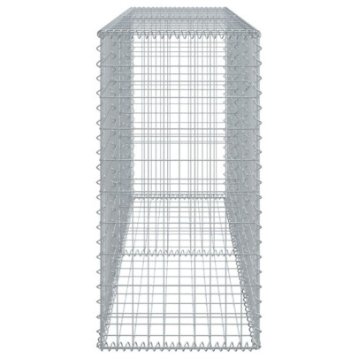 Coș Gabion cu Capac - Fier Galvanizat 200x50x100 cm | Livrare Gratuită