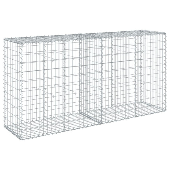 Coș Gabion cu Capac - Fier Galvanizat 200x50x100 cm | Livrare Gratuită