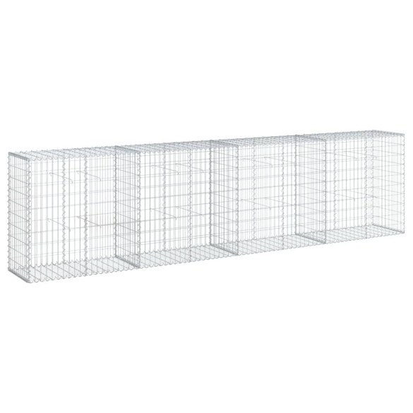 Coș Gabion Capac Fier Galvanizat 400x50x100 cm | Livrare Gratuită