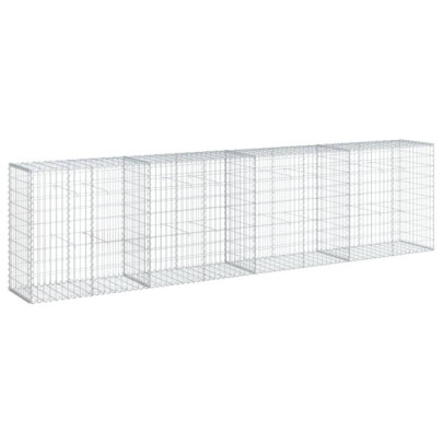 Coș Gabion Capac Fier Galvanizat 400x50x100 cm | Livrare Gratuită