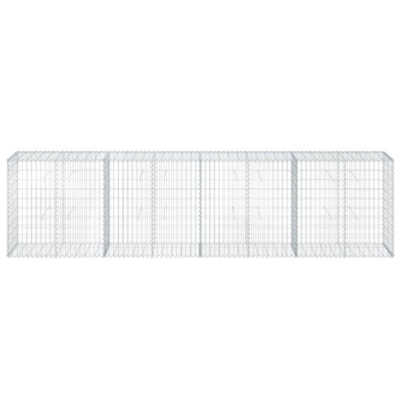 Coș Gabion Capac Fier Galvanizat 400x50x100 cm | Livrare Gratuită