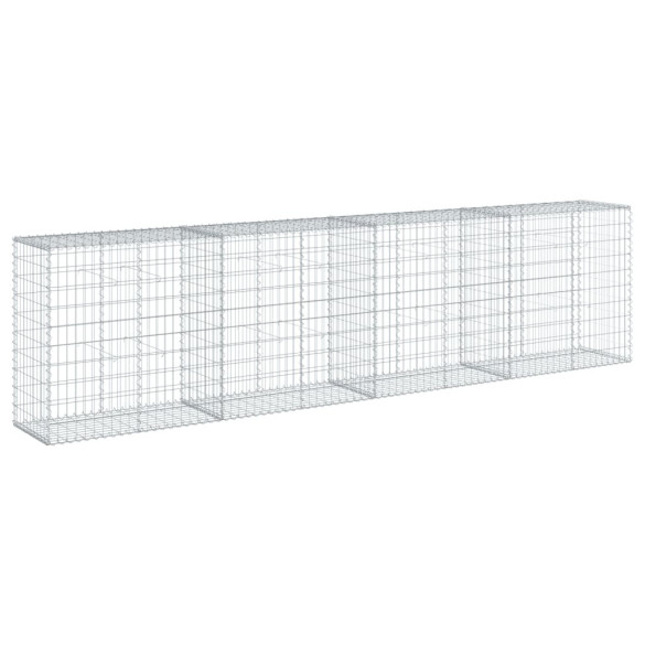 Coș Gabion Capac Fier Galvanizat 400x50x100 cm | Livrare Gratuită