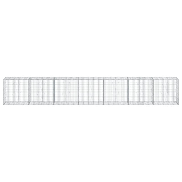 Coș Gabion cu Capac - Fier Galvanizat - 700x50x100 cm