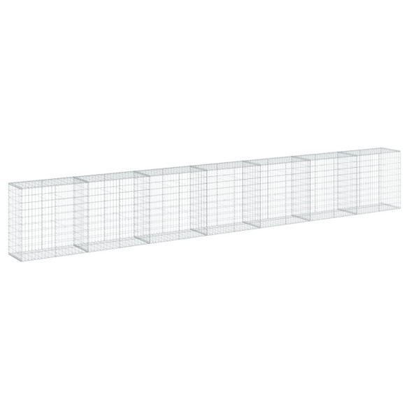 Coș Gabion cu Capac - Fier Galvanizat - 700x50x100 cm