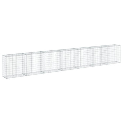 Coș Gabion cu Capac - Fier Galvanizat - 700x50x100 cm