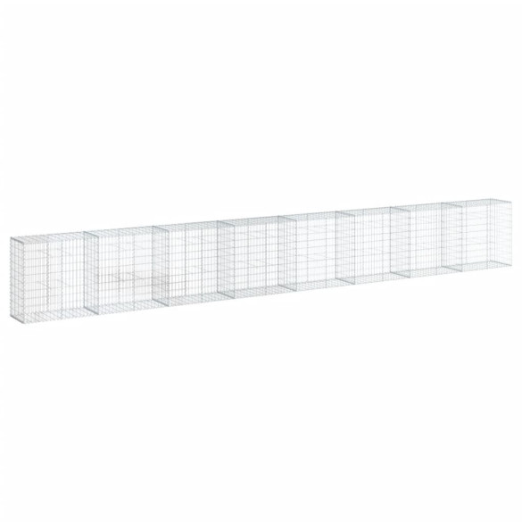 Coș Gabion cu Capac - Fier Galvanizat - 800x50x100 cm