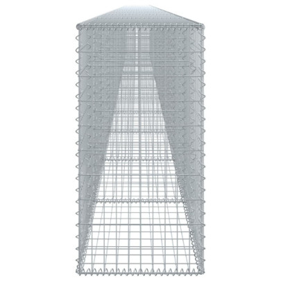 Coș Gabion cu Capac - Fier Galvanizat - 120x50x100 cm