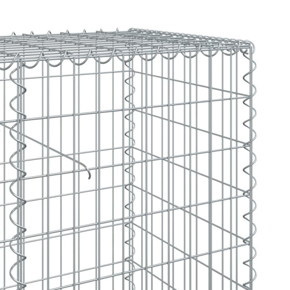 Coș Gabion cu Capac - Fier Galvanizat - 120x50x100 cm