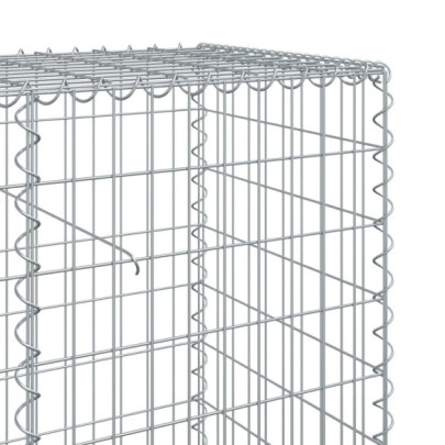 Coș Gabion cu Capac - Fier Galvanizat - 120x50x100 cm