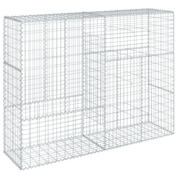 Coș Gabion cu Capace - Fier Galvanizat - 200x50x150 cm