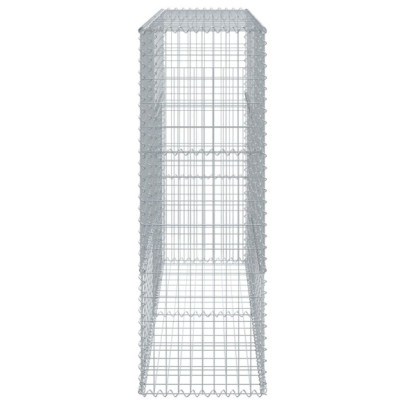 Coș Gabion cu Capace - Fier Galvanizat - 200x50x150 cm
