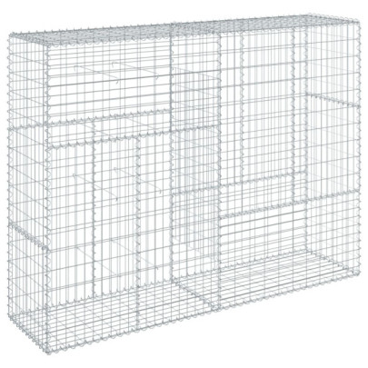 Coș Gabion cu Capace - Fier Galvanizat - 200x50x150 cm