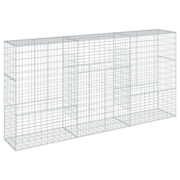 Coș Gabion cu Capac - Fier Galvanizat - 300x50x150 cm