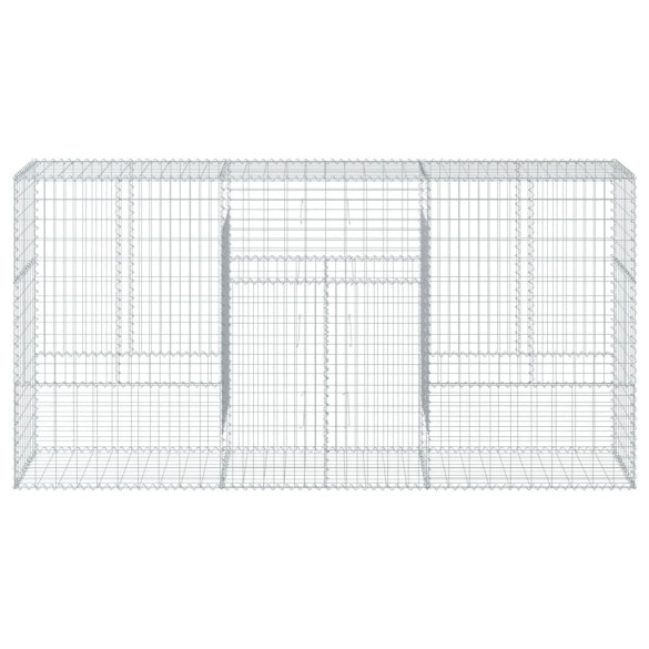 Coș Gabion cu Capac - Fier Galvanizat - 300x50x150 cm