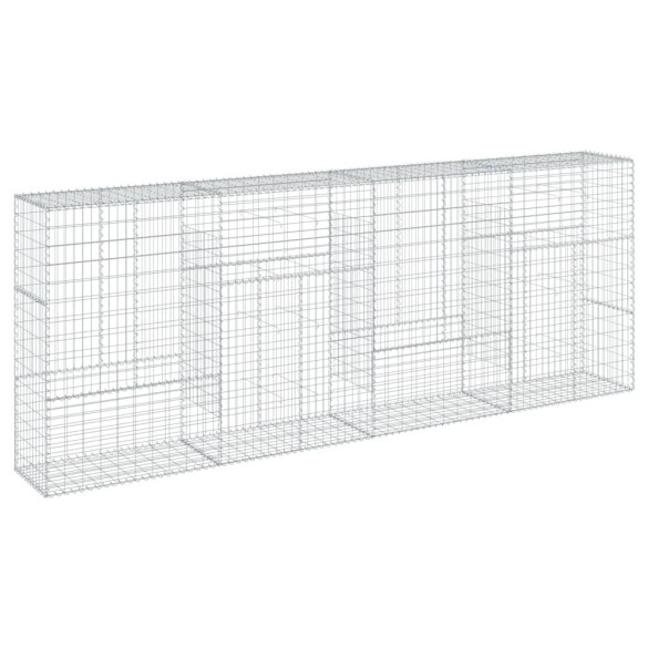 Coș Gabion cu Capac - Fier Galvanizat - 400x50x150 cm