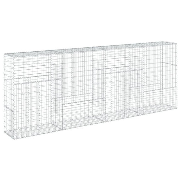 Coș Gabion cu Capac - Fier Galvanizat - 400x50x150 cm