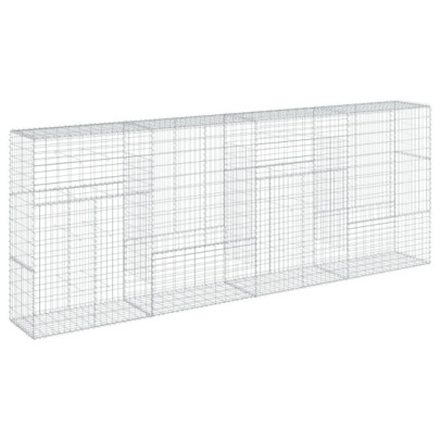 Coș Gabion cu Capac - Fier Galvanizat - 400x50x150 cm