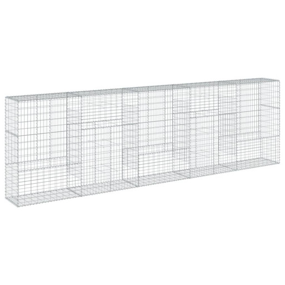 Coș Gabion cu Capace - Fier Galvanizat - 500x50x150 cm