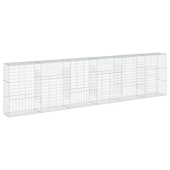 Coș Gabion cu Capac - Fier Galvanizat - 600x50x150 cm