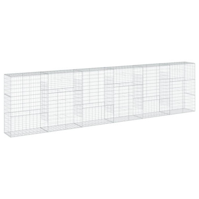 Coș Gabion cu Capac - Fier Galvanizat - 600x50x150 cm