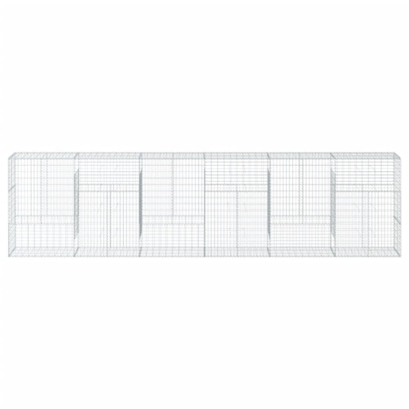 Coș Gabion cu Capac - Fier Galvanizat - 600x50x150 cm