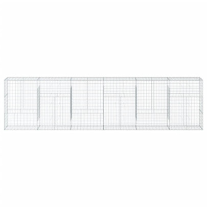 Coș Gabion cu Capac - Fier Galvanizat - 600x50x150 cm