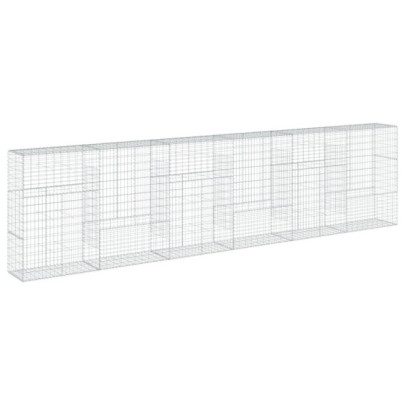 Coș Gabion cu Capac - Fier Galvanizat - 600x50x150 cm