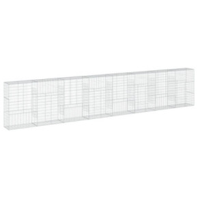Coș Gabion cu Capac - Fier Galvanizat - 80x50x150 cm 2