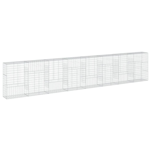Coș Gabion cu Capac - Fier Galvanizat - 80x50x150 cm
