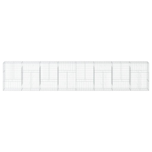 Coș Gabion cu Capac - Fier Galvanizat - 80x50x150 cm