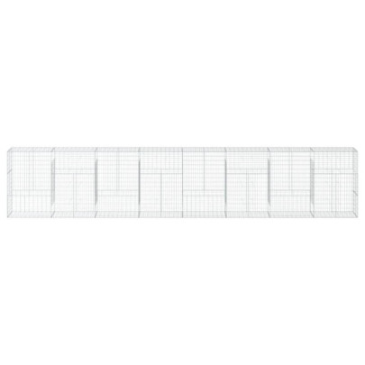 Coș Gabion cu Capac - Fier Galvanizat - 80x50x150 cm