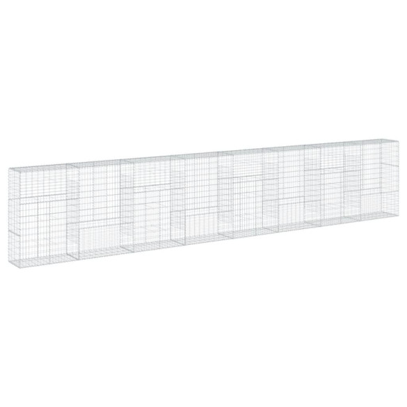 Coș Gabion cu Capac - Fier Galvanizat - 80x50x150 cm
