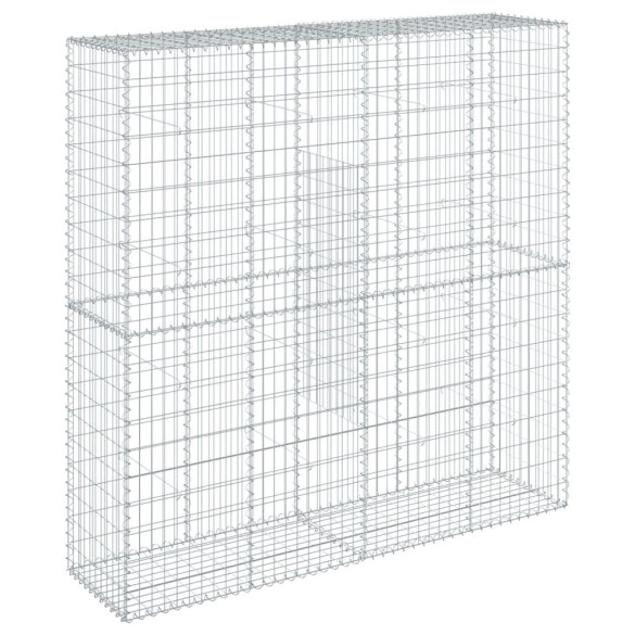 Coș Gabion cu Capace 200x50x200 cm - Fier Galvanizat Durabil