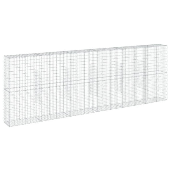 Coș Gabion cu Capac - Fier Galvanizat - 600x50x200 cm