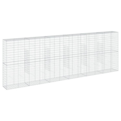 Coș Gabion cu Capac - Fier Galvanizat - 600x50x200 cm