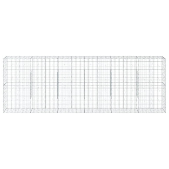 Coș Gabion cu Capac - Fier Galvanizat - 600x50x200 cm