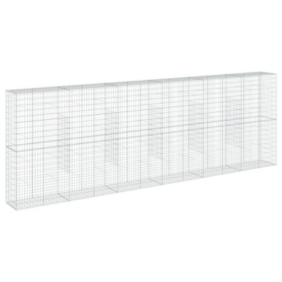 Coș Gabion cu Capac - Fier Galvanizat - 600x50x200 cm