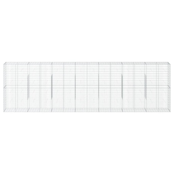 Coș Gabion cu Capac - Fier Galvanizat - 700x50x200 cm