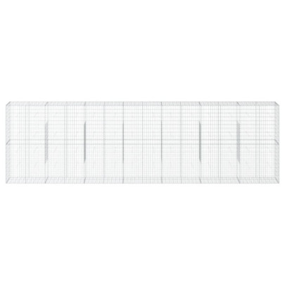 Coș Gabion cu Capac - Fier Galvanizat - 700x50x200 cm